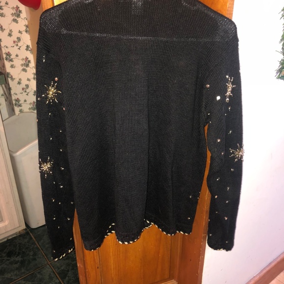 Christmas Cardigan vintage Samantha Taylor Reindeer women’s small - Picture 7 of 12